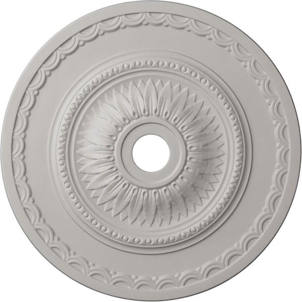 Ekena Millwork Sunflower Medallion (Canopies up to 5 5/8"), 29 1/2"OD x 3 5/8"ID x 1 5/8"P, Ultra Pure White CM29SFUWF - main